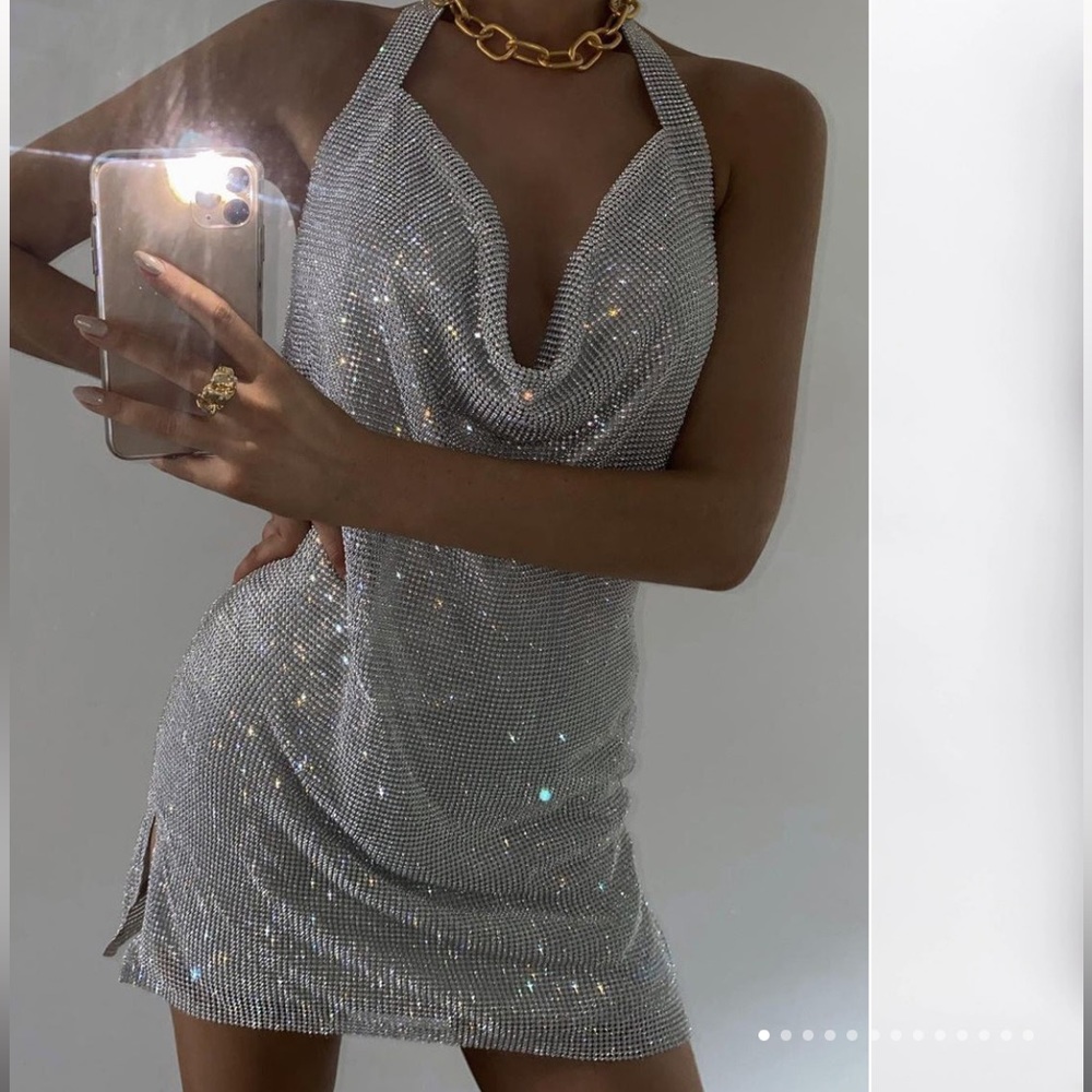 COPY - Brand new Diamante dress from Meshki. Tried it on for the purposes of th…